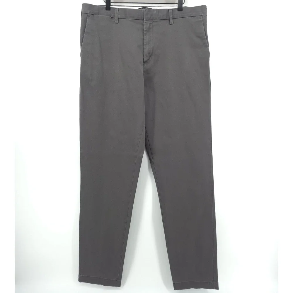 Banana Republic Mens Pants Mason Athletic Tapered 38x36 Gray Chino Workwear
